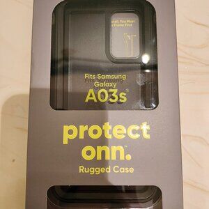 ONN Samsung Galaxy A03s Black Rugged Case